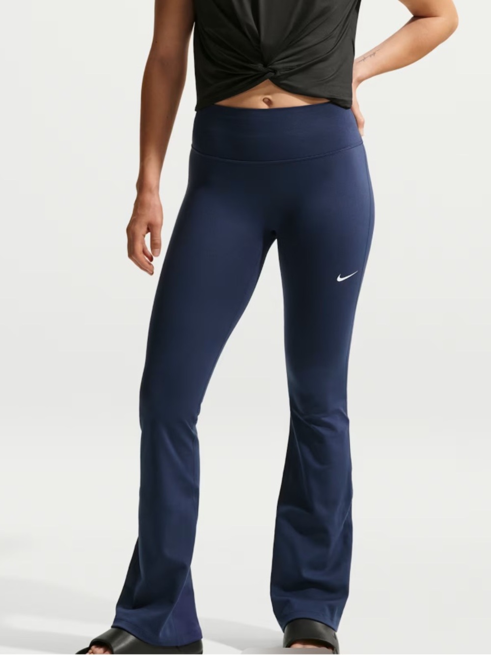 Nike yoga dri-fit Teal flared Leggings with High Waist NWT